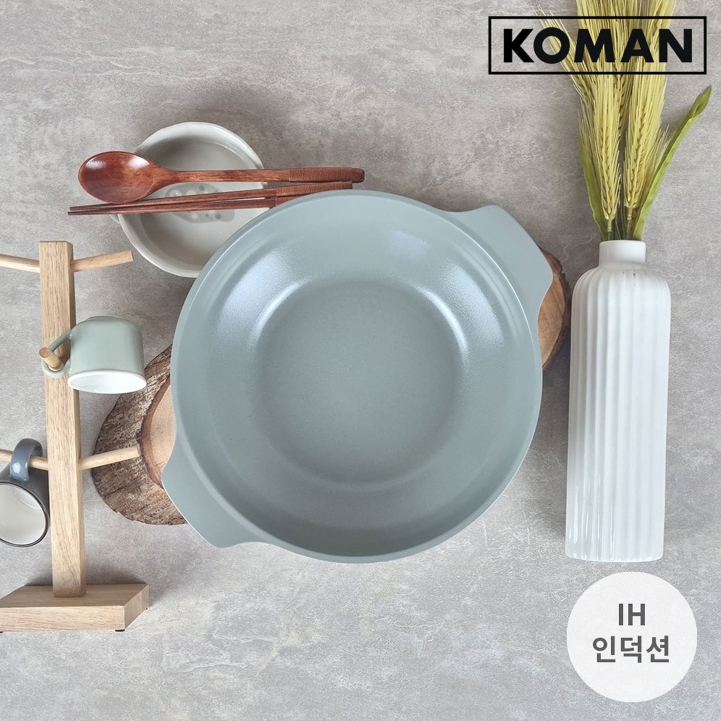 koman-28cm-grey-shinewon-vinch-ih-two-hands-wok-non-stick-induction-titanium-ceramic www.mallsonline.com.au