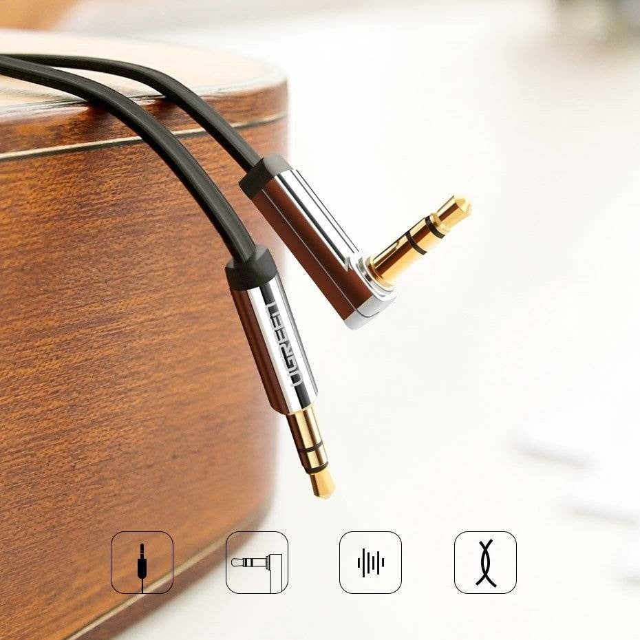 ugreen-10729-3-5mm-male-to-3-5mm-right-angle-3-5mm-aux-cable-5m-black www.mallsonline.com.au