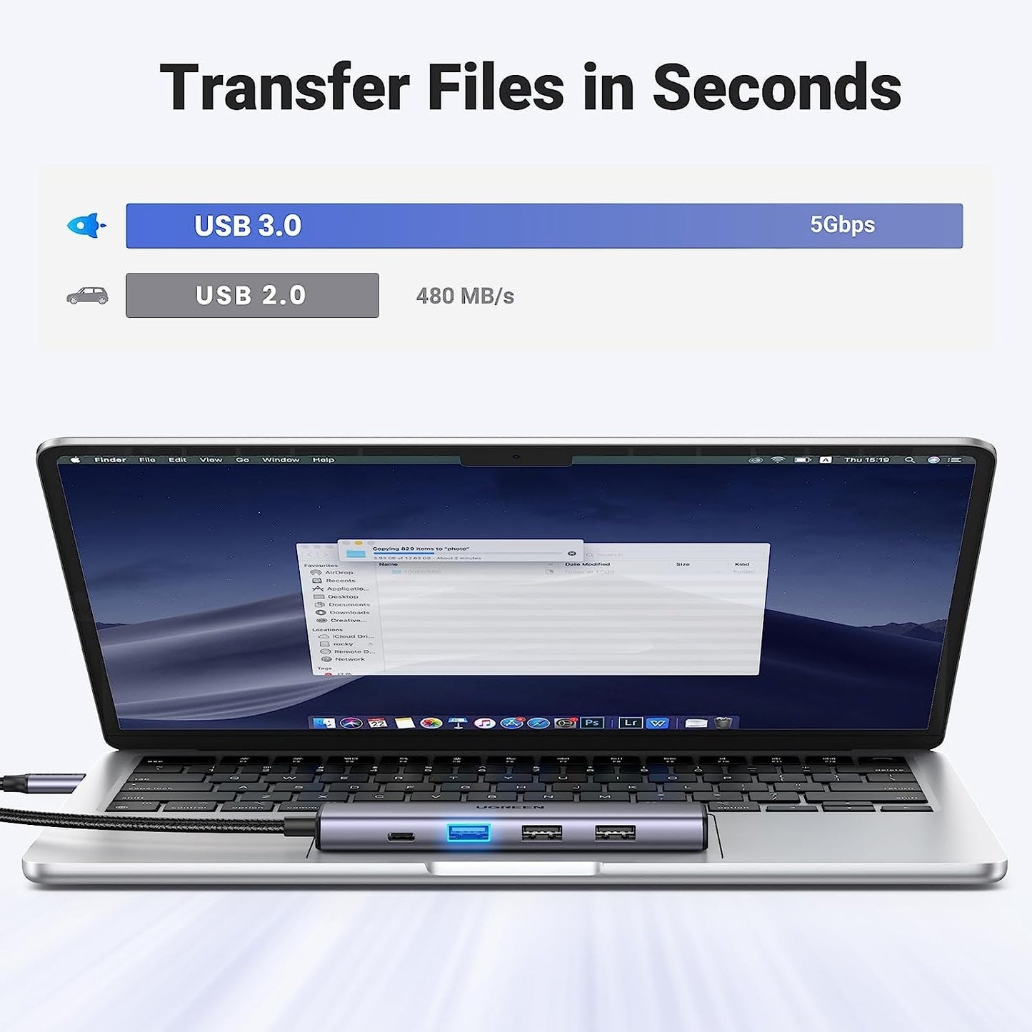 ugreen-15495-5-in-1-usb-c-hub-with-4k-hdmi www.mallsonline.com.au