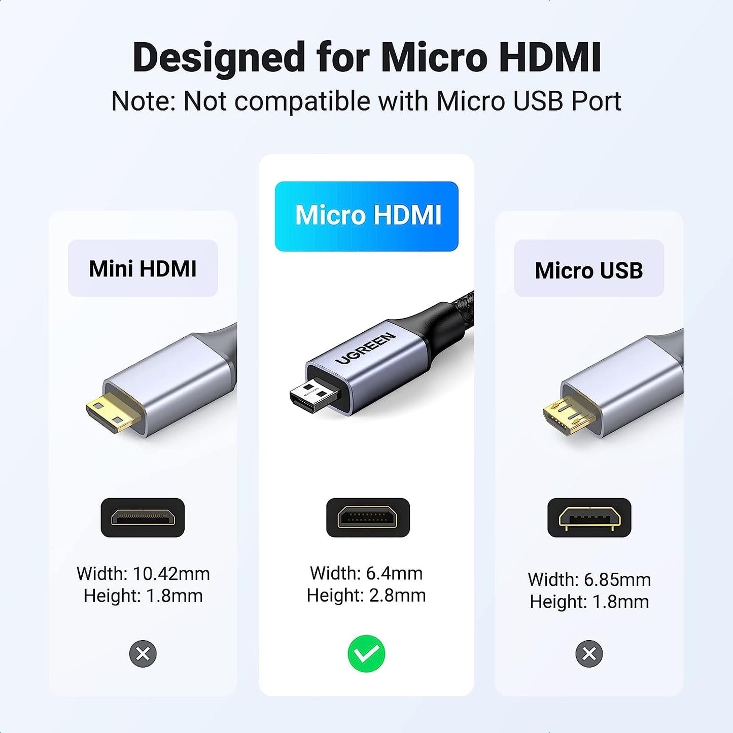 ugreen-15517-8k-micro-hdmi-to-hdmi-cable-2m www.mallsonline.com.au
