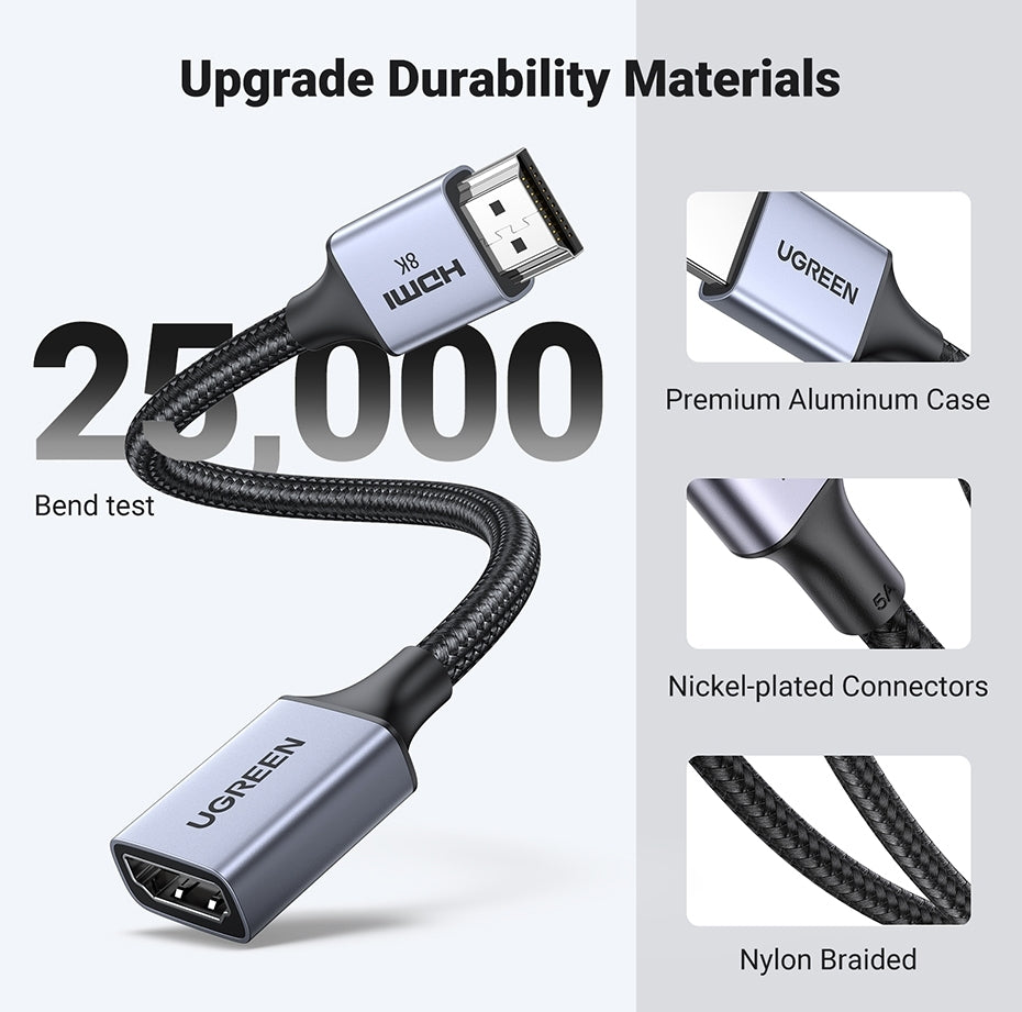 ugreen-15518-8k-hdmi-extension-cable-15cm www.mallsonline.com.au