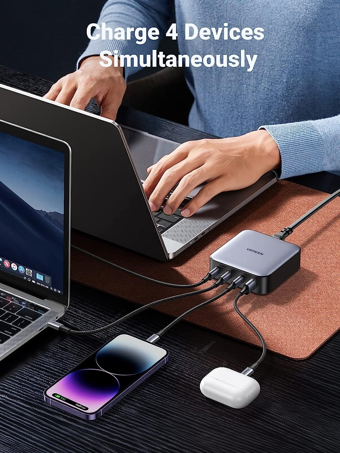 ugreen-15613-100w-usb-c-charger-nexode-4-port-gan-ii-charging-station www.mallsonline.com.au