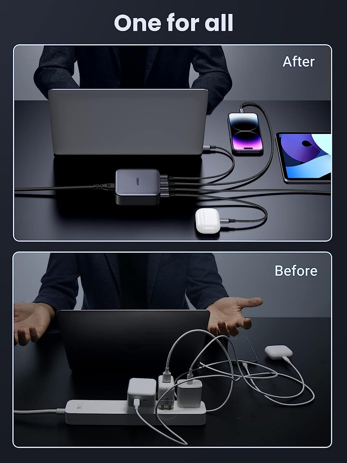 ugreen-15613-100w-usb-c-charger-nexode-4-port-gan-ii-charging-station www.mallsonline.com.au