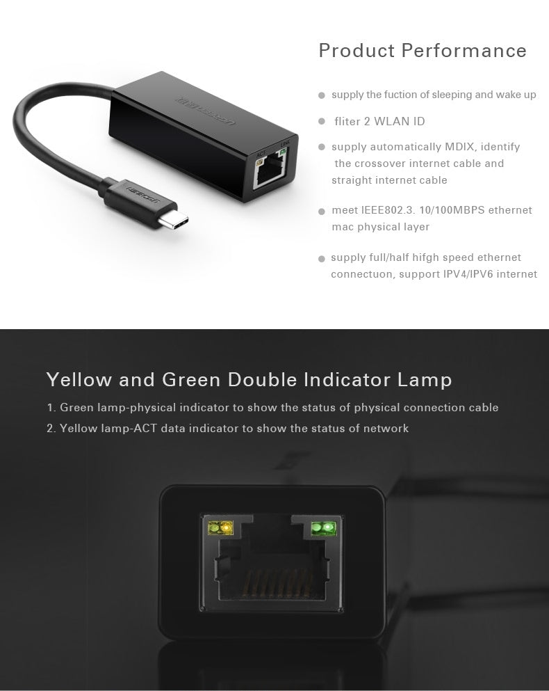 ugreen-30287-usb-c-10-100mbps-ethernet-adapter www.mallsonline.com.au