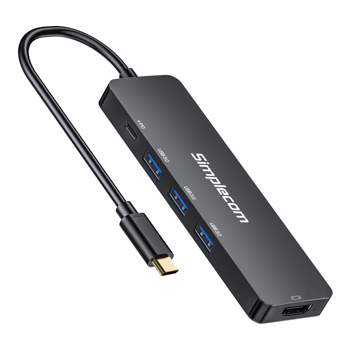 simplecom-ch545-usb-c-5-in-1-multiport-adapter-docking-station-with-3-port-usb-3-0-hub-pd-hdmi www.mallsonline.com.au