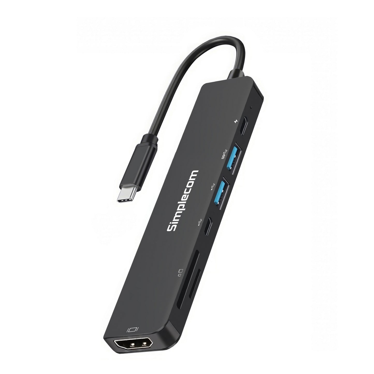 simplecom-ch547-usb-c-7-in-1-multiport-adapter-usb-hub-hdmi-card-reader-pd at www.mallsonline.com.au