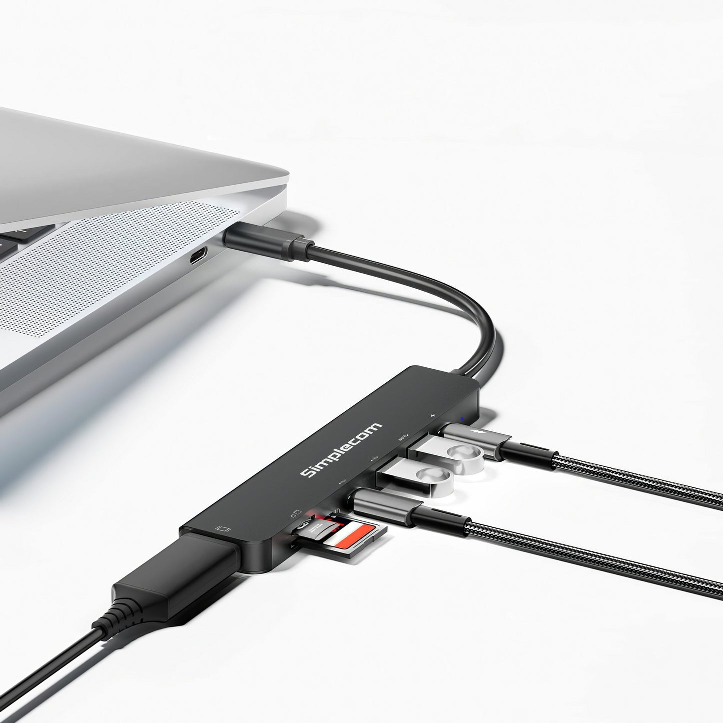 simplecom-ch547-usb-c-7-in-1-multiport-adapter-usb-hub-hdmi-card-reader-pd www.mallsonline.com.au