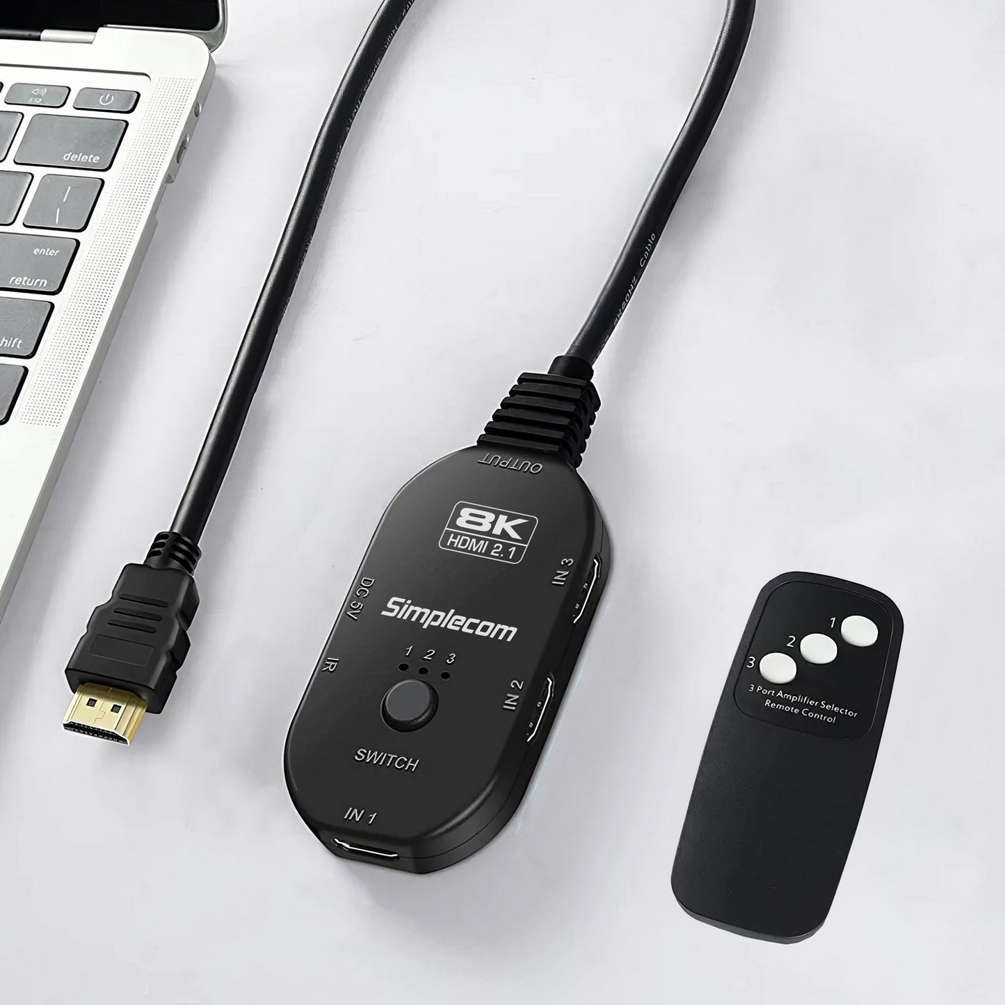 simplecom-cm353-3-port-hdmi-2-1-switch-3-in-1-out-splitter-hdcp-2-3-8k-60hz www.mallsonline.com.au