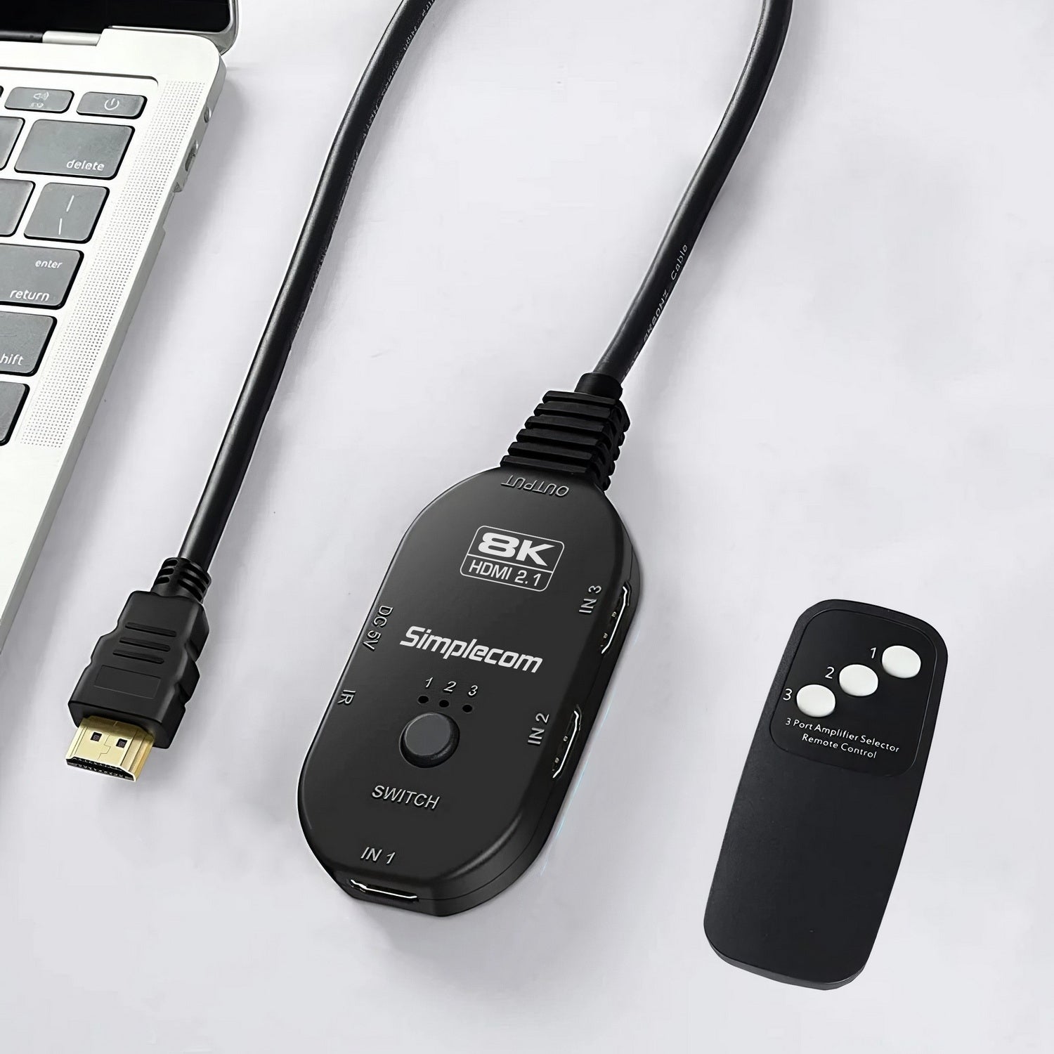 simplecom-cm353-3-port-hdmi-2-1-switch-3-in-1-out-splitter-hdcp-2-3-8k-60hz www.mallsonline.com.au