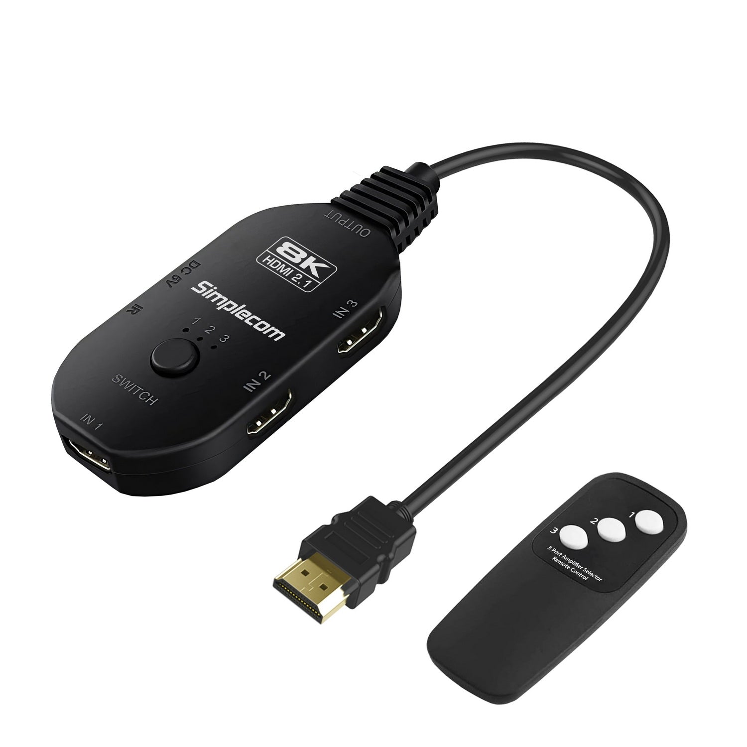 simplecom-cm353-3-port-hdmi-2-1-switch-3-in-1-out-splitter-hdcp-2-3-8k-60hz www.mallsonline.com.au