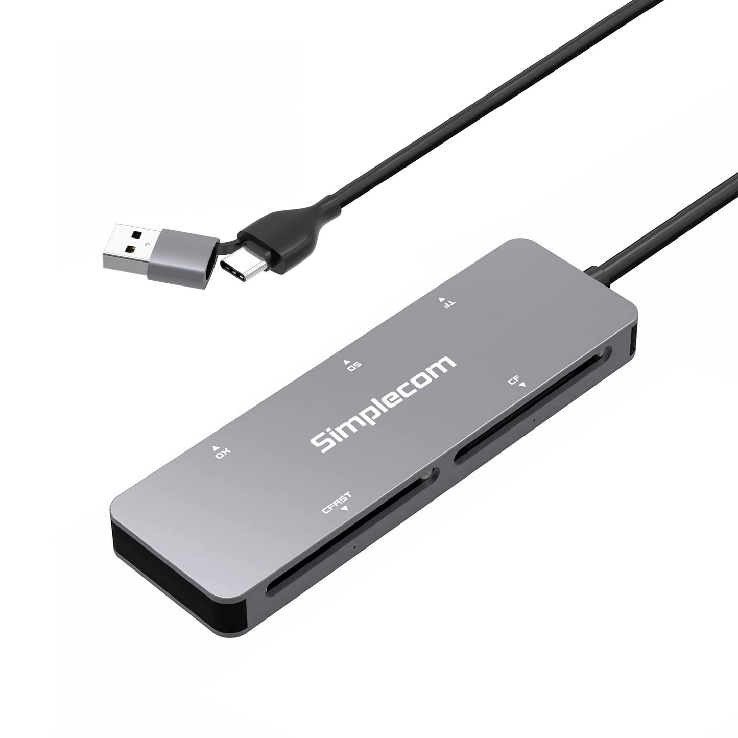 simplecom-cr407-5-slot-superspeed-usb-3-0-and-usb-c-to-cfast-cf-xd-sd-microsd-card-reader www.mallsonline.com.au
