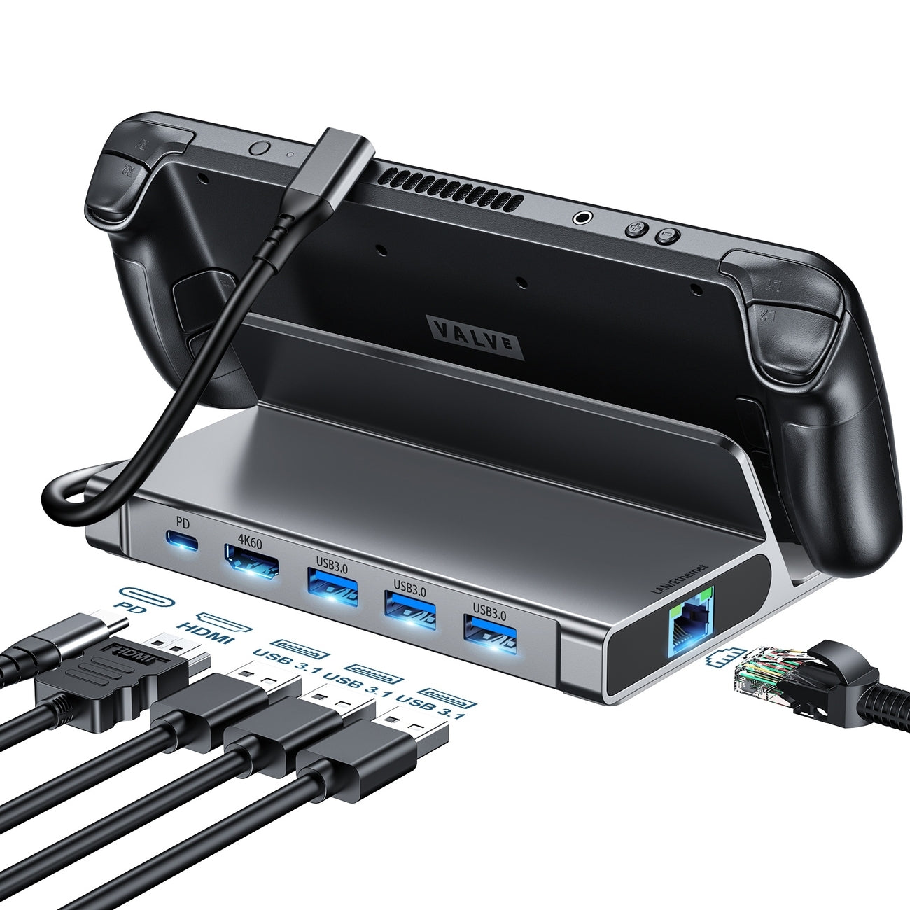 choetech-hub-m50-6-in-1-usb-c-100w-aluminum-steam-deck-docking-station www.mallsonline.com.au