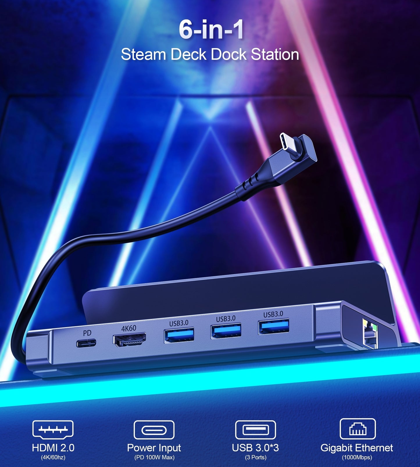 choetech-hub-m50-6-in-1-usb-c-100w-aluminum-steam-deck-docking-station www.mallsonline.com.au