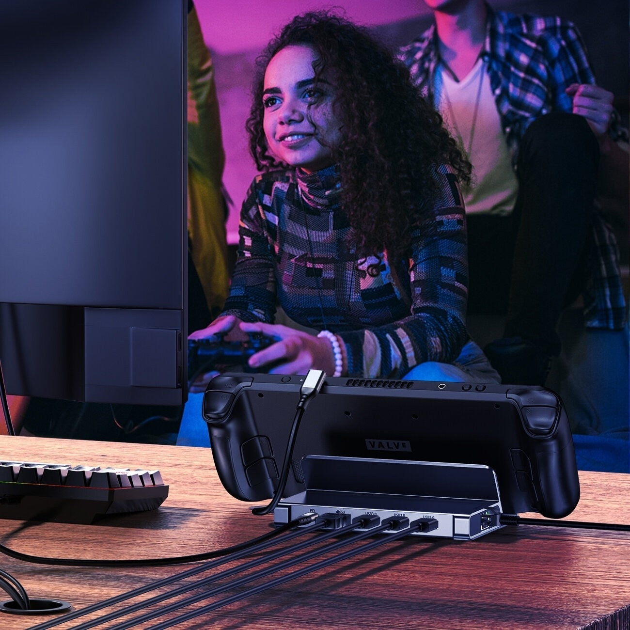 choetech-hub-m50-6-in-1-usb-c-100w-aluminum-steam-deck-docking-station www.mallsonline.com.au