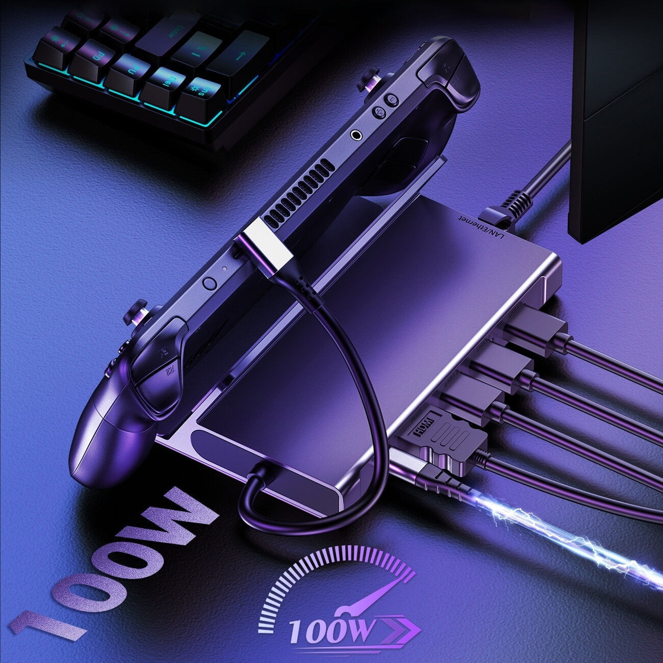 choetech-hub-m50-6-in-1-usb-c-100w-aluminum-steam-deck-docking-station www.mallsonline.com.au