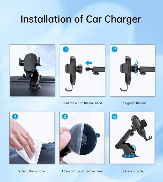 choetech-t203-f-15w-gravity-car-charger-holder www.mallsonline.com.au