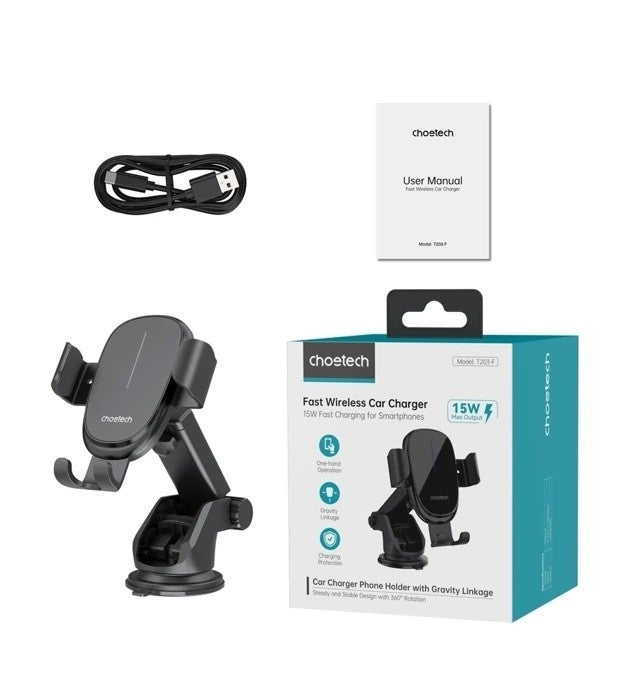 choetech-t203-f-15w-gravity-car-charger-holder www.mallsonline.com.au