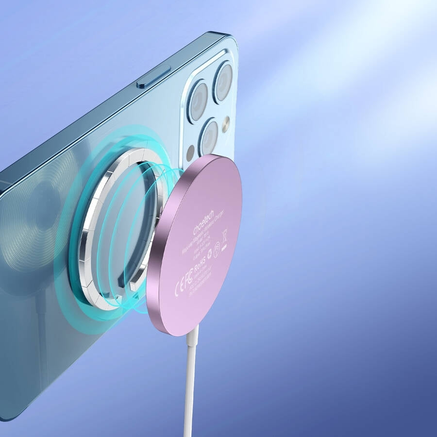 choetech-t518-pk-magnetic-wireless-charger-for-all-qi-cell-phone-iphones-12-13-14-15-pink www.mallsonline.com.au