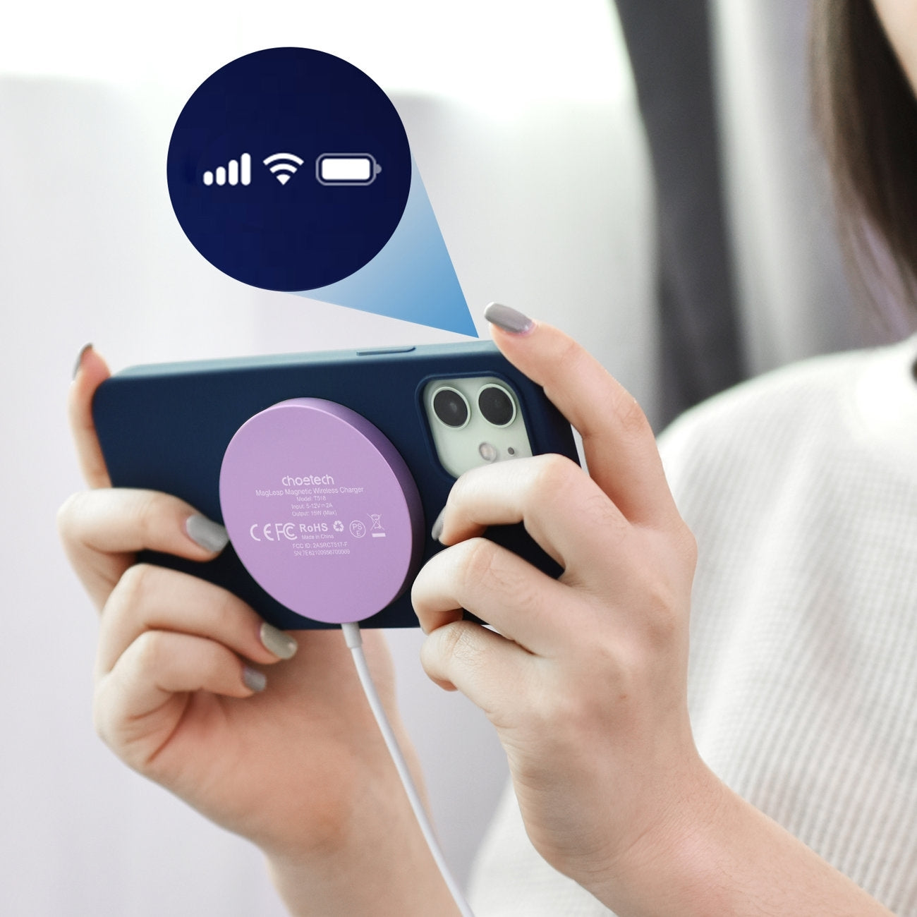 choetech-t518-pk-magnetic-wireless-charger-for-all-qi-cell-phone-iphones-12-13-14-15-pink www.mallsonline.com.au