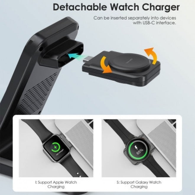 choetech-t608-f-bk-15w-4-in-1-wireless-charger-stand-for-iwatch-and-samsung-watch-black www.mallsonline.com.au