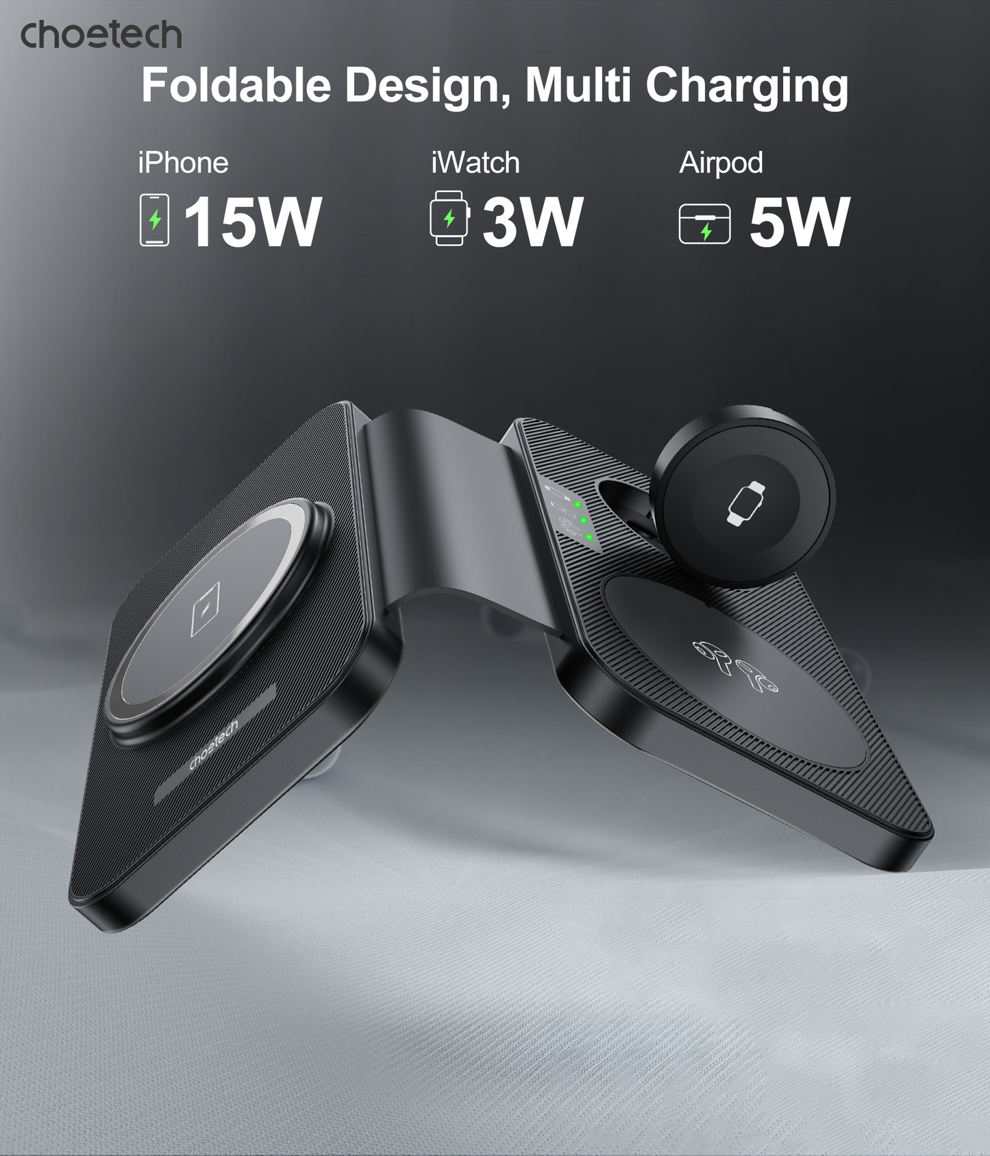 choetech-t616-f-bk-3in1-magnetic-foldable-wireless-charger-black www.mallsonline.com.au