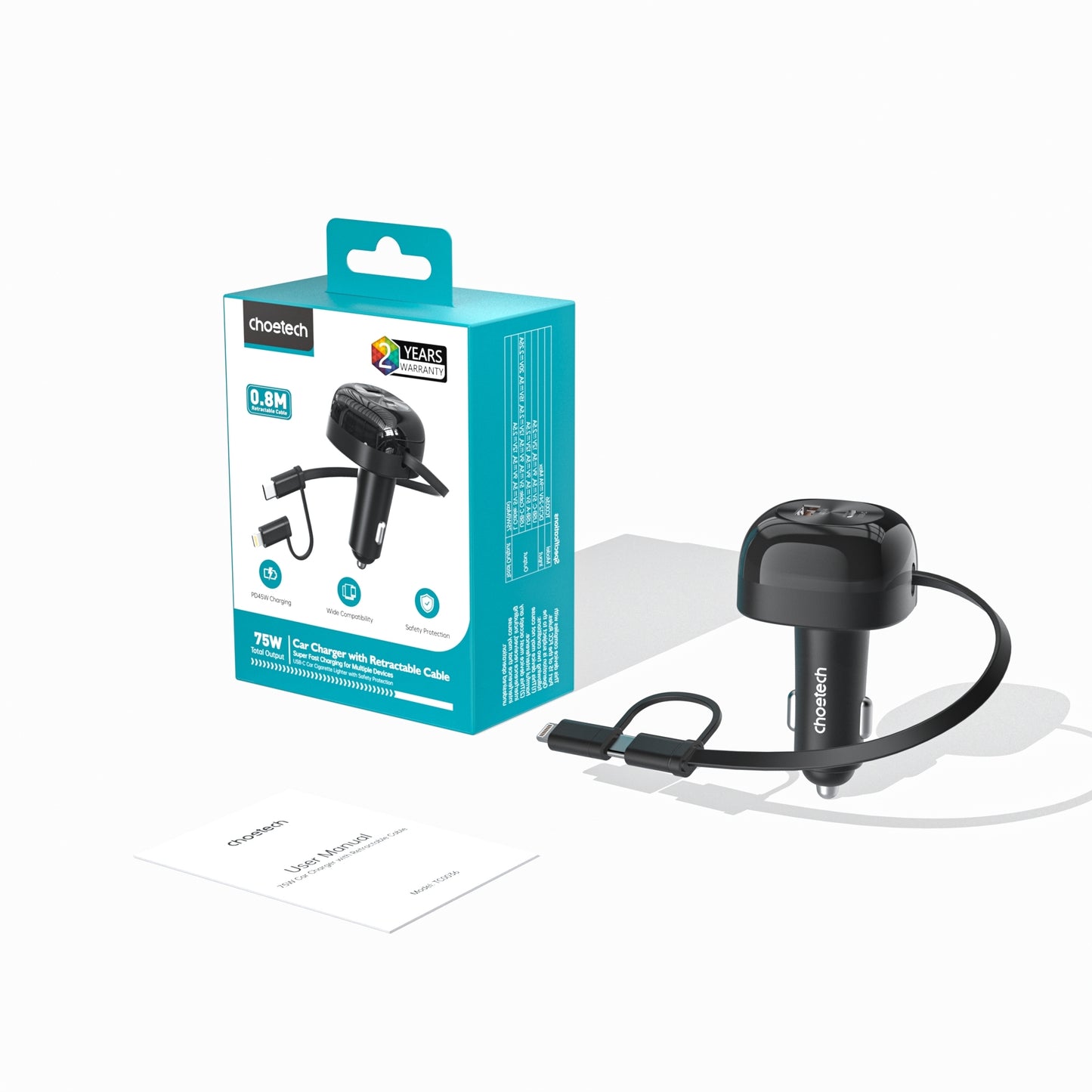 choetech-tc0036-pd45w-usb-c-usb-a-car-charger-with-c-l-interface www.mallsonline.com.au