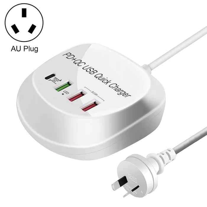 4-port-pd-qc3-0-charger-40w-with-au-ac-adapter www.mallsonline.com.au