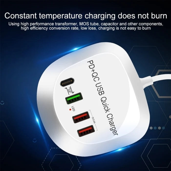 4-port-pd-qc3-0-charger-40w-with-au-ac-adapter www.mallsonline.com.au