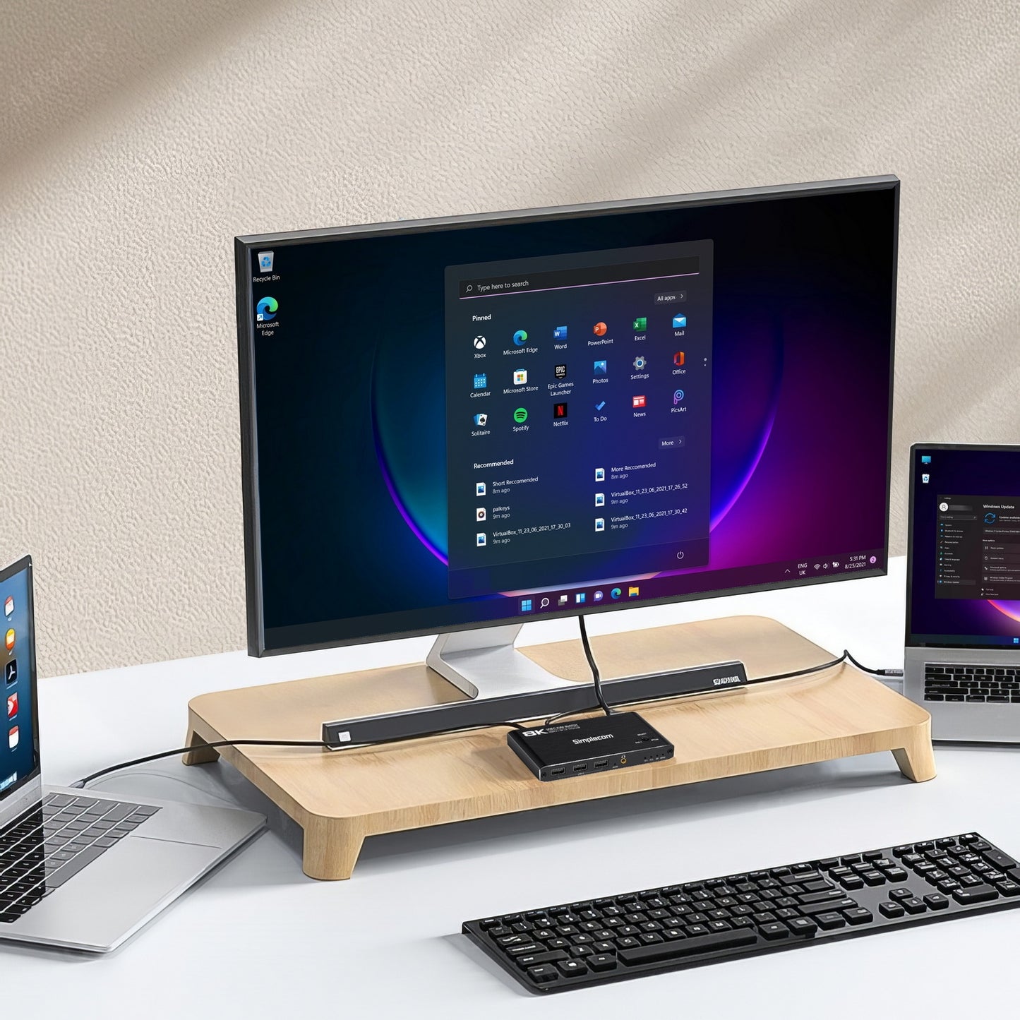 simplecom-km470-2-port-usb-c-kvm-switch-8k-docking-station-hdmi-2-1-dp-for-laptop-tablet www.mallsonline.com.au