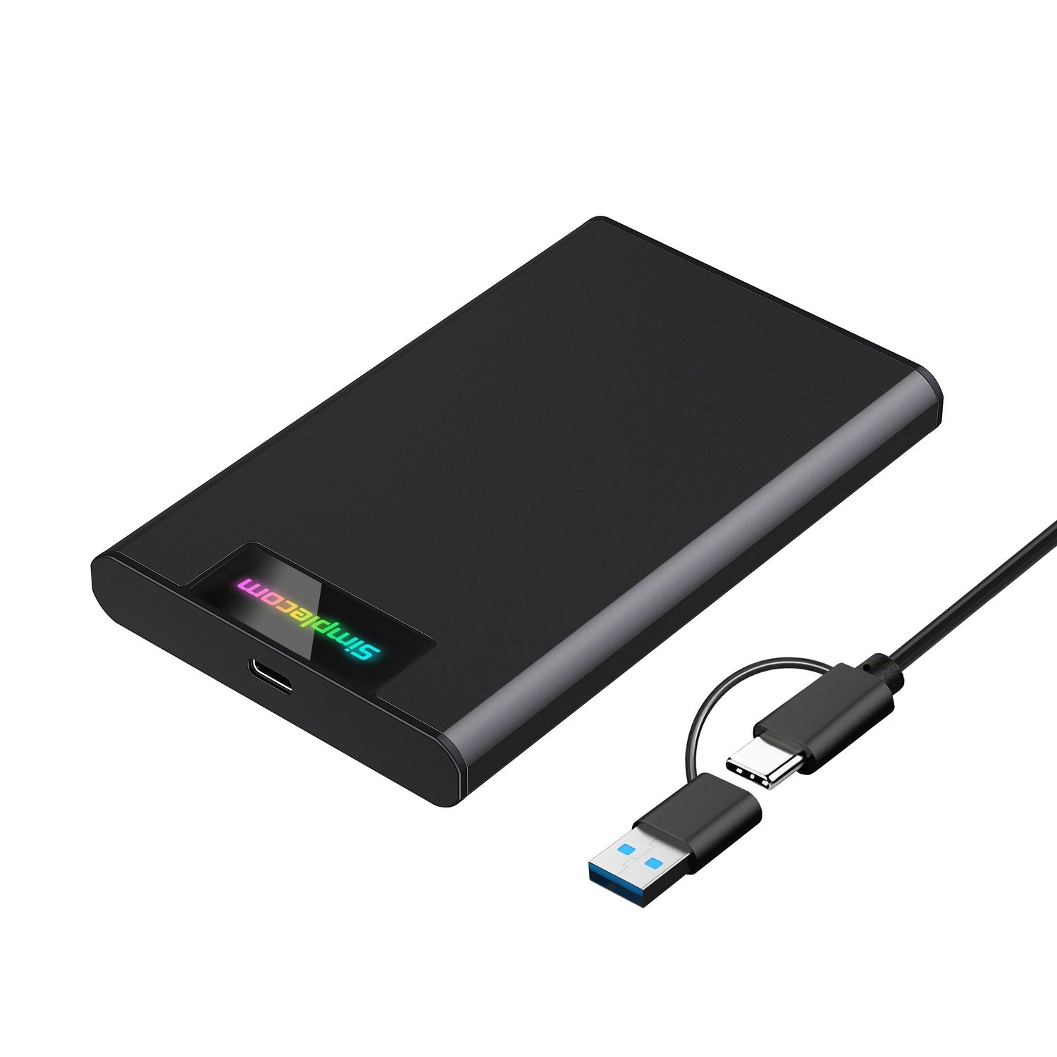 simplecom-se239-tool-free-2-5-sata-hdd-ssd-to-usb-c-enclosure-with-rgb-lights-usb-3-2-gen-2 www.mallsonline.com.au