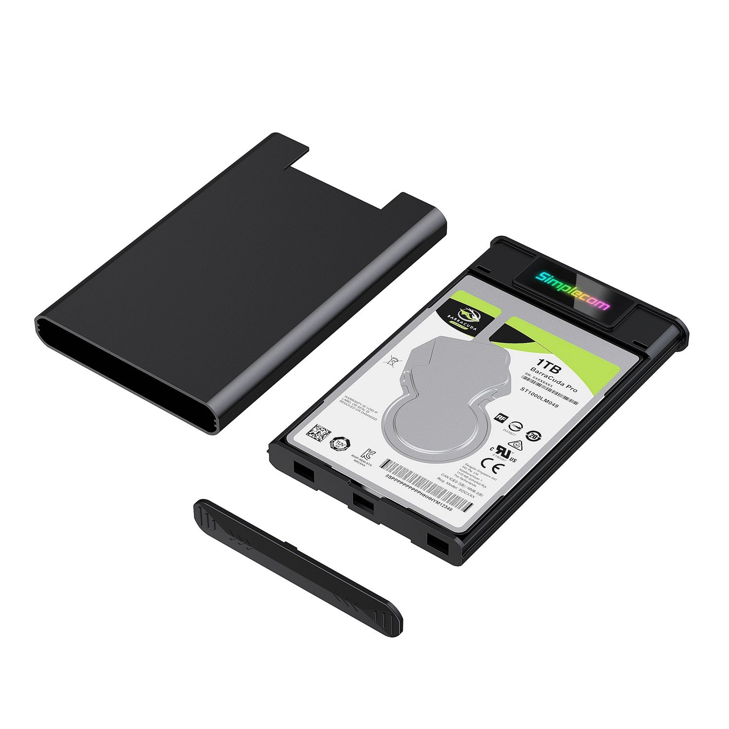 simplecom-se239-tool-free-2-5-sata-hdd-ssd-to-usb-c-enclosure-with-rgb-lights-usb-3-2-gen-2 www.mallsonline.com.au