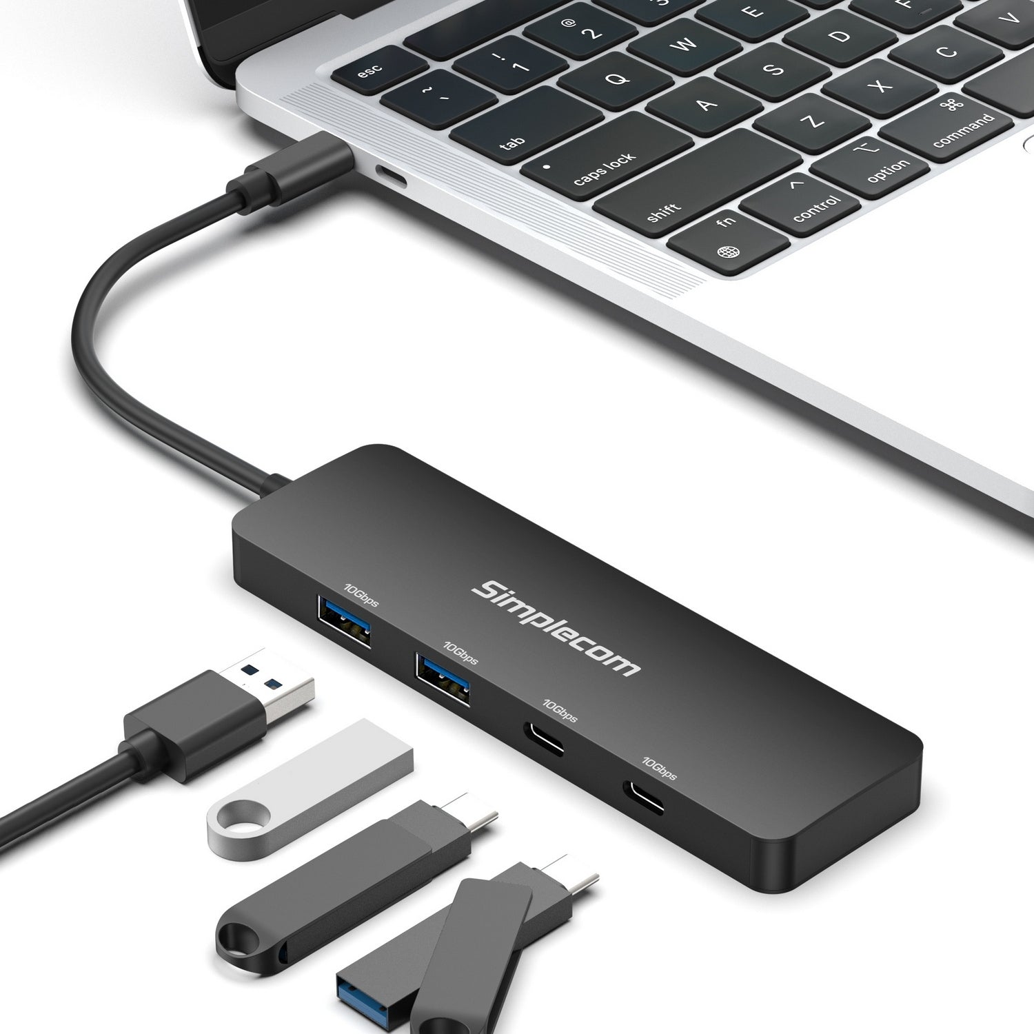 simplecom-ch392-usb-3-2-gen2-usb-c-4-port-10gbps-hub-2x-usb-a-and-2x-usb-c www.mallsonline.com.au