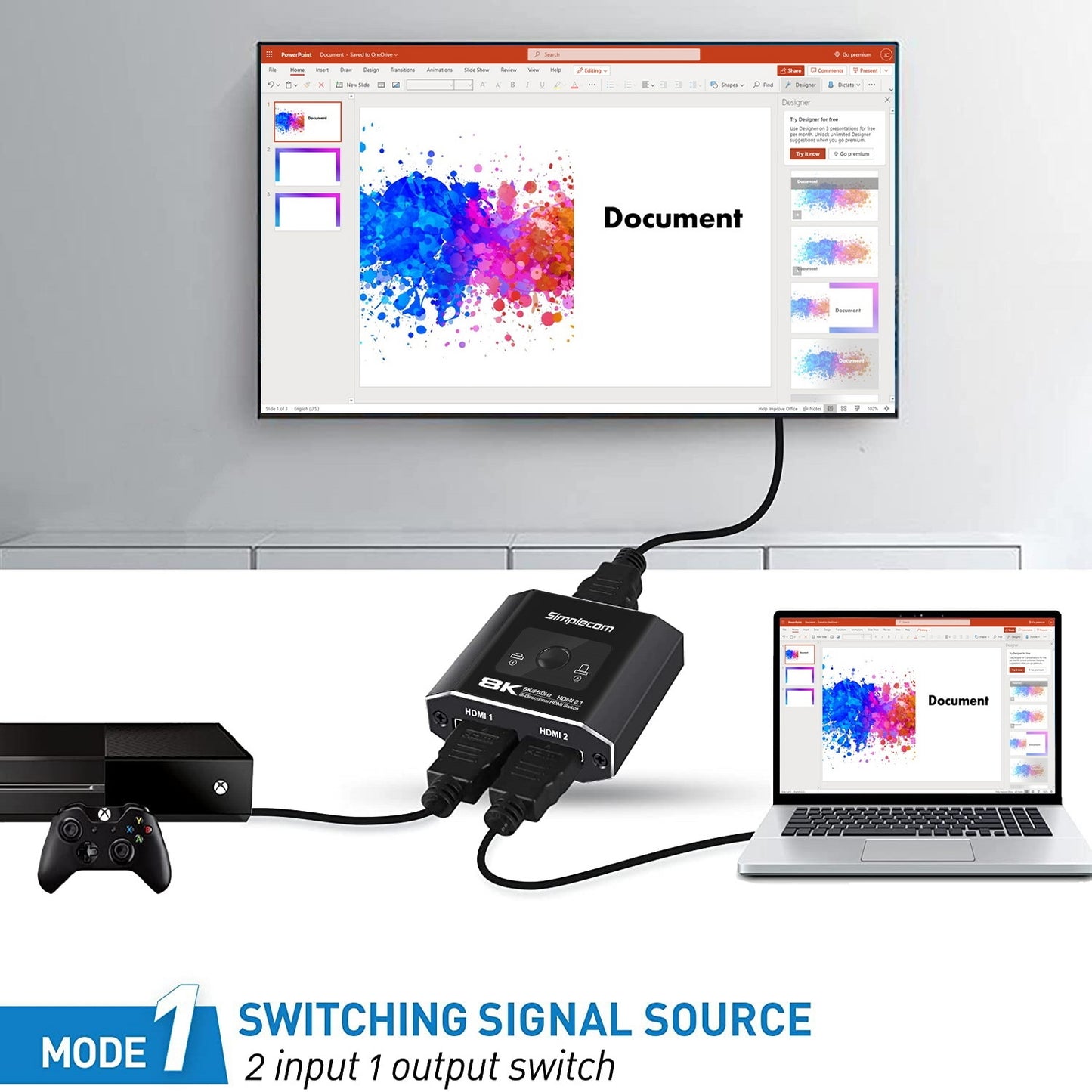 simplecom-cm302v2-bi-directional-2-way-hdmi-2-1-switch-selector-8k-60hz at www.mallsonline.com.au