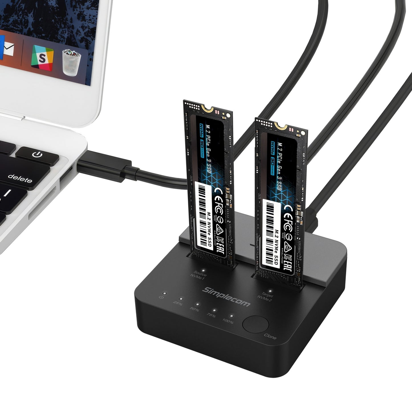simplecom-sd550v2-usb-3-2-gen2x2-to-dual-bay-nvme-m-2-ssd-docking-station-duplicator-offline-clone www.mallsonline.com.au