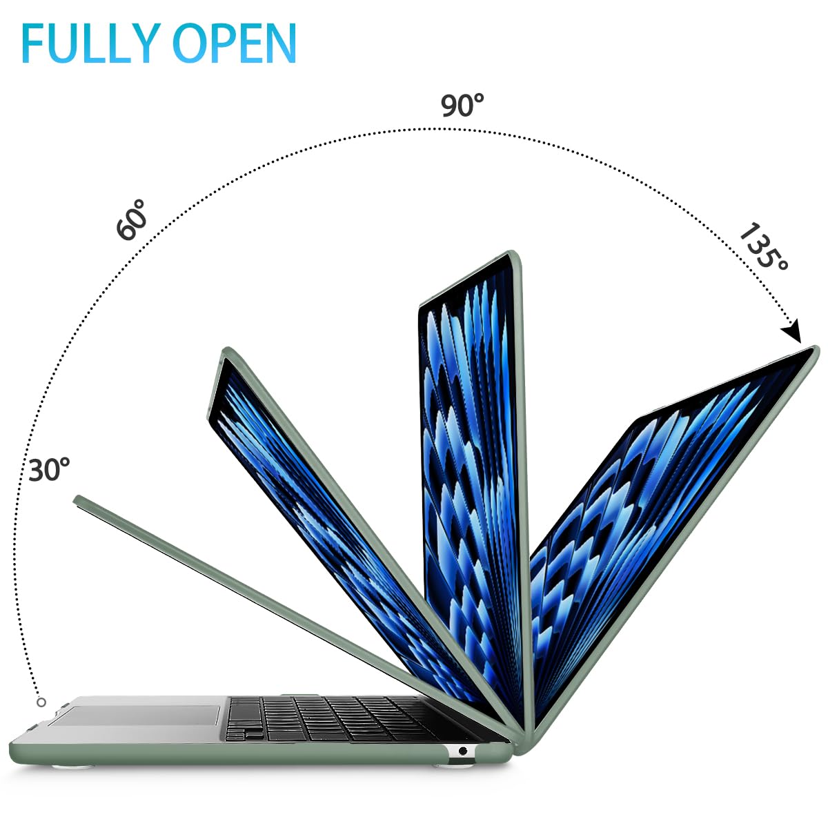 15-inch-air-2023-macbook-air-matte-case-a2941-m2-chip-hard-shell-case-keyboard-cover-midnight-green www.mallsonline.com.au
