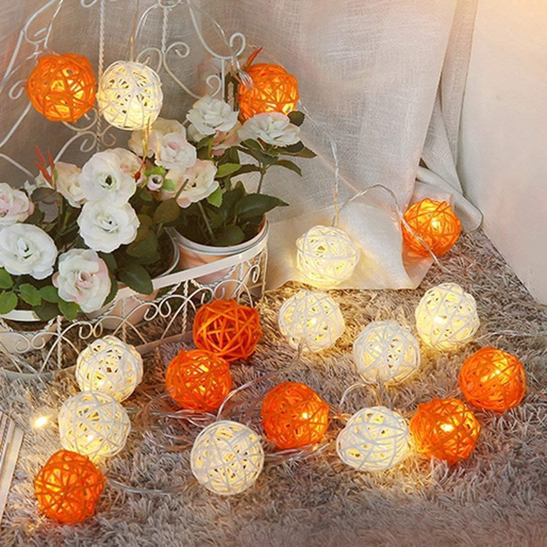 1-set-of-orange-n-white-5cm-rattan-cane-50-ball-battery-powered-long-5m-string-lights-christmas-gift-home-wedding-party-bedroom-decoration-table-centrepiece www.mallsonline.com.au