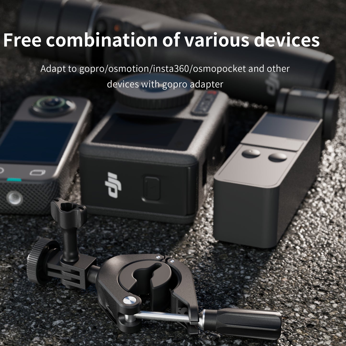 startrc-bike-camera-handlebar-mount-aluminum-alloy-plastic-motorcycle-dji-insta www.mallsonline.com.au