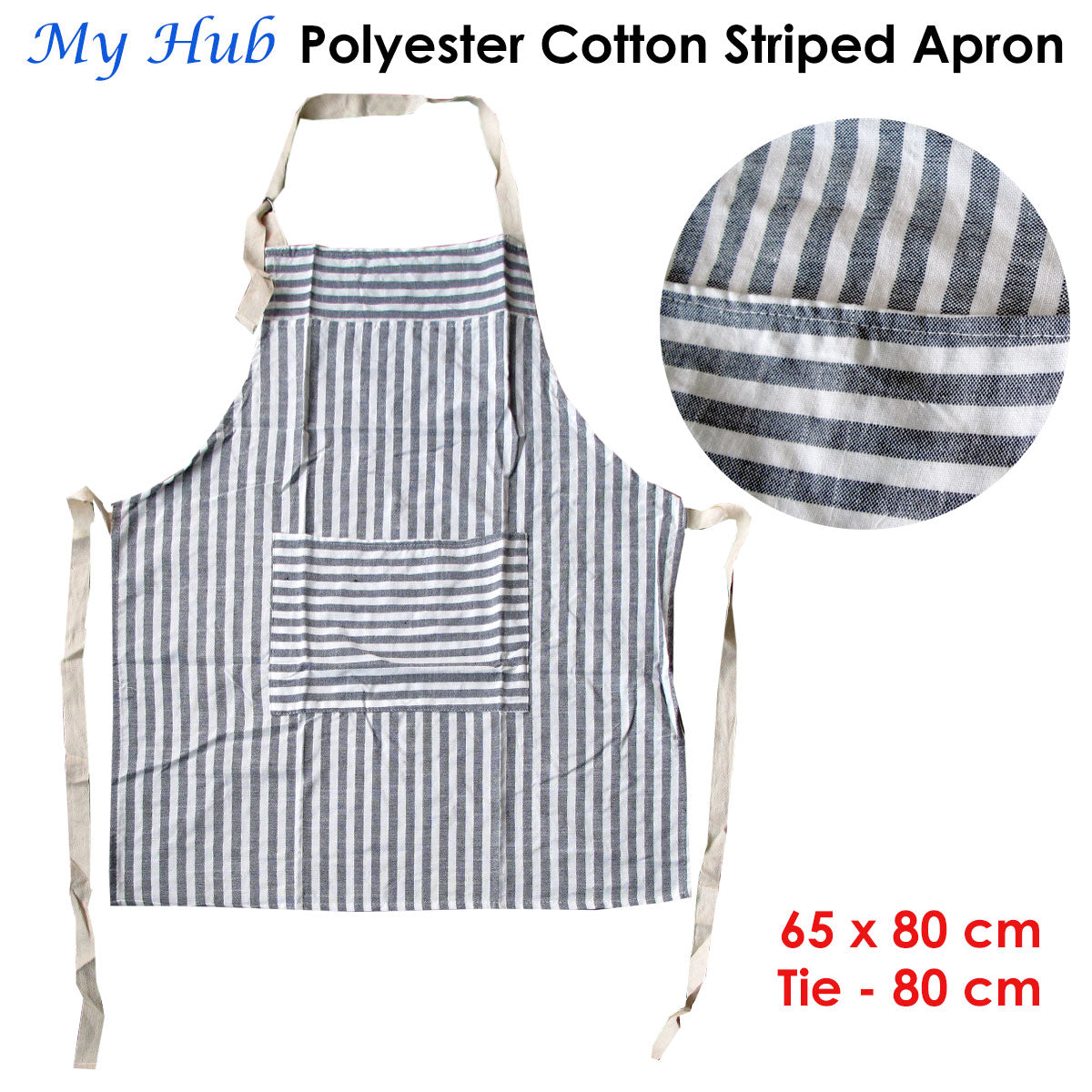 my-hub-polyester-cotton-striped-apron www.mallsonline.com.au