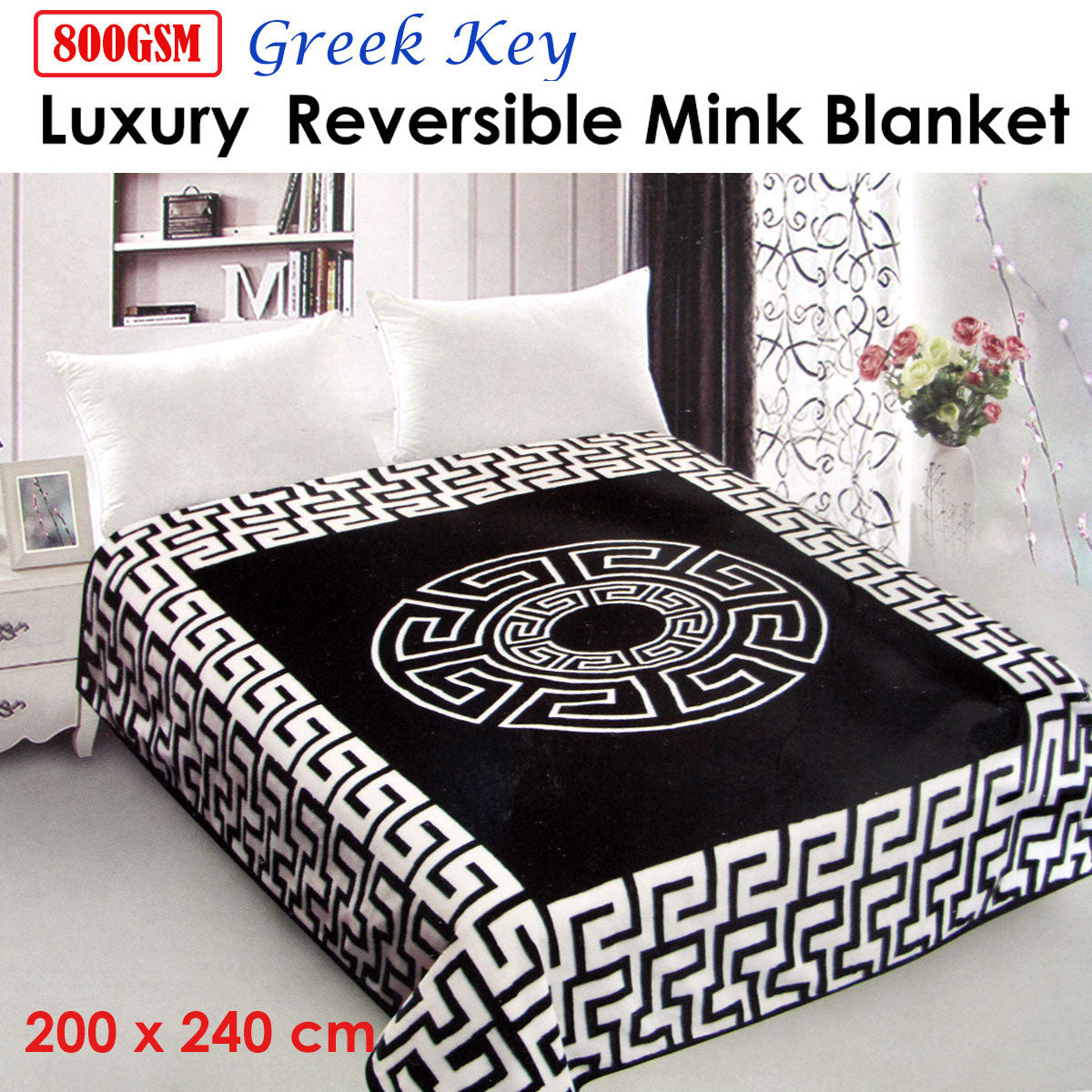 800gsm-luxury-reversible-mink-blanket-greek-key-black-queen-200-x-240-cm www.mallsonline.com.au
