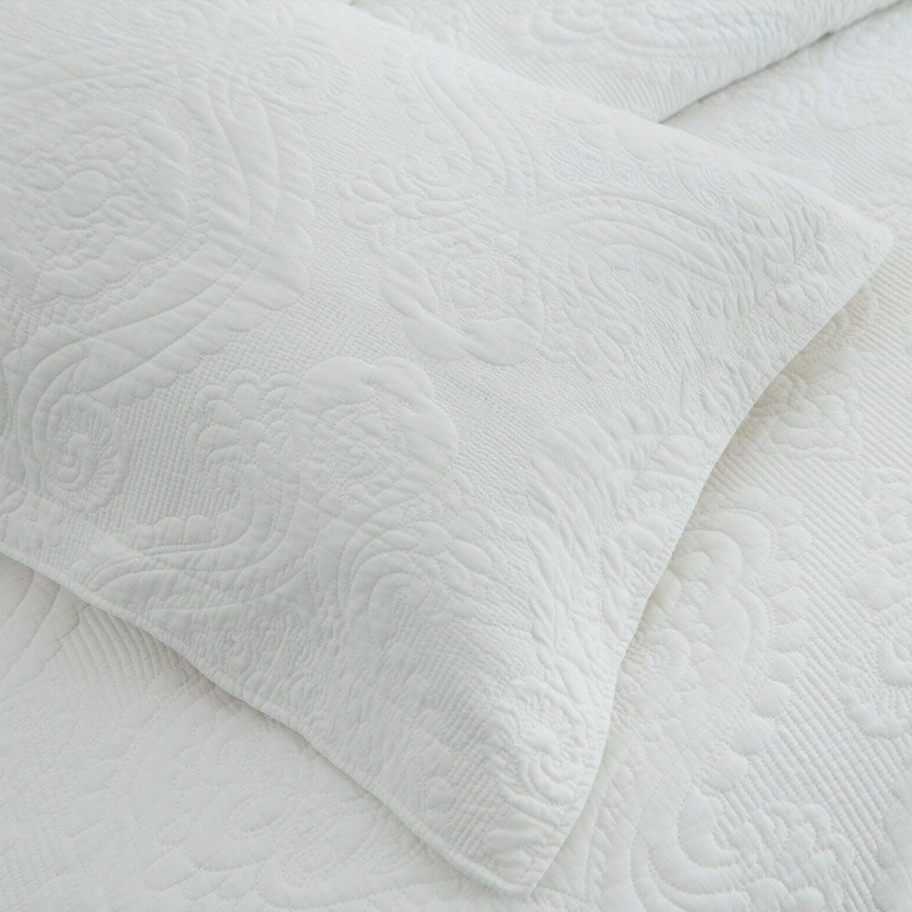 100-cotton-coverlet-set-damask-white-queen www.mallsonline.com.au
