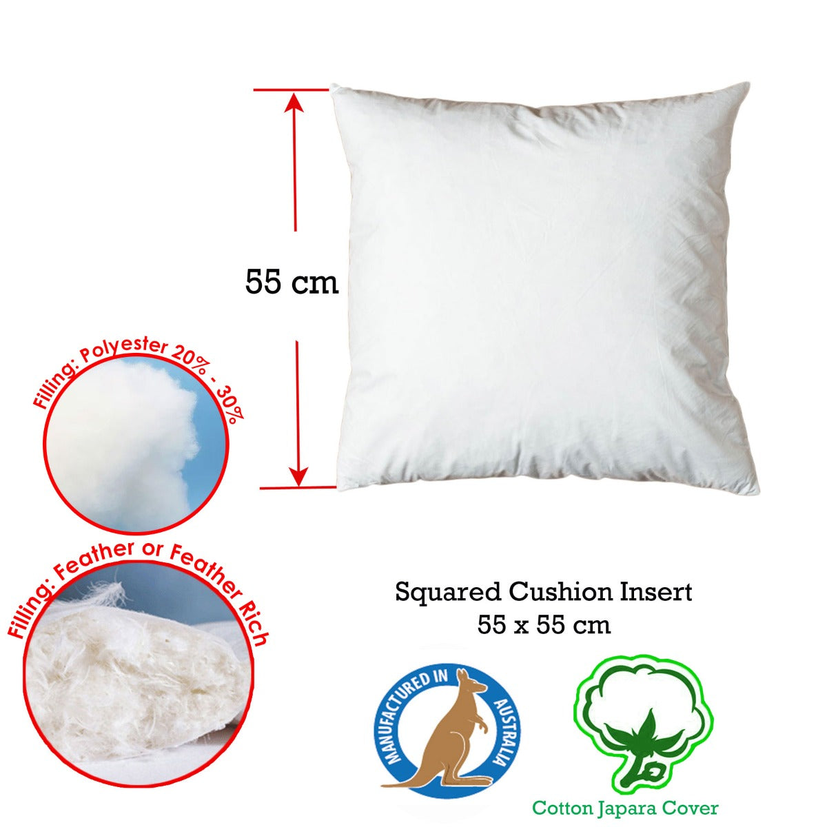 duck-feather-rich-fill-cushion-inserter-square-55-x-55cm www.mallsonline.com.au