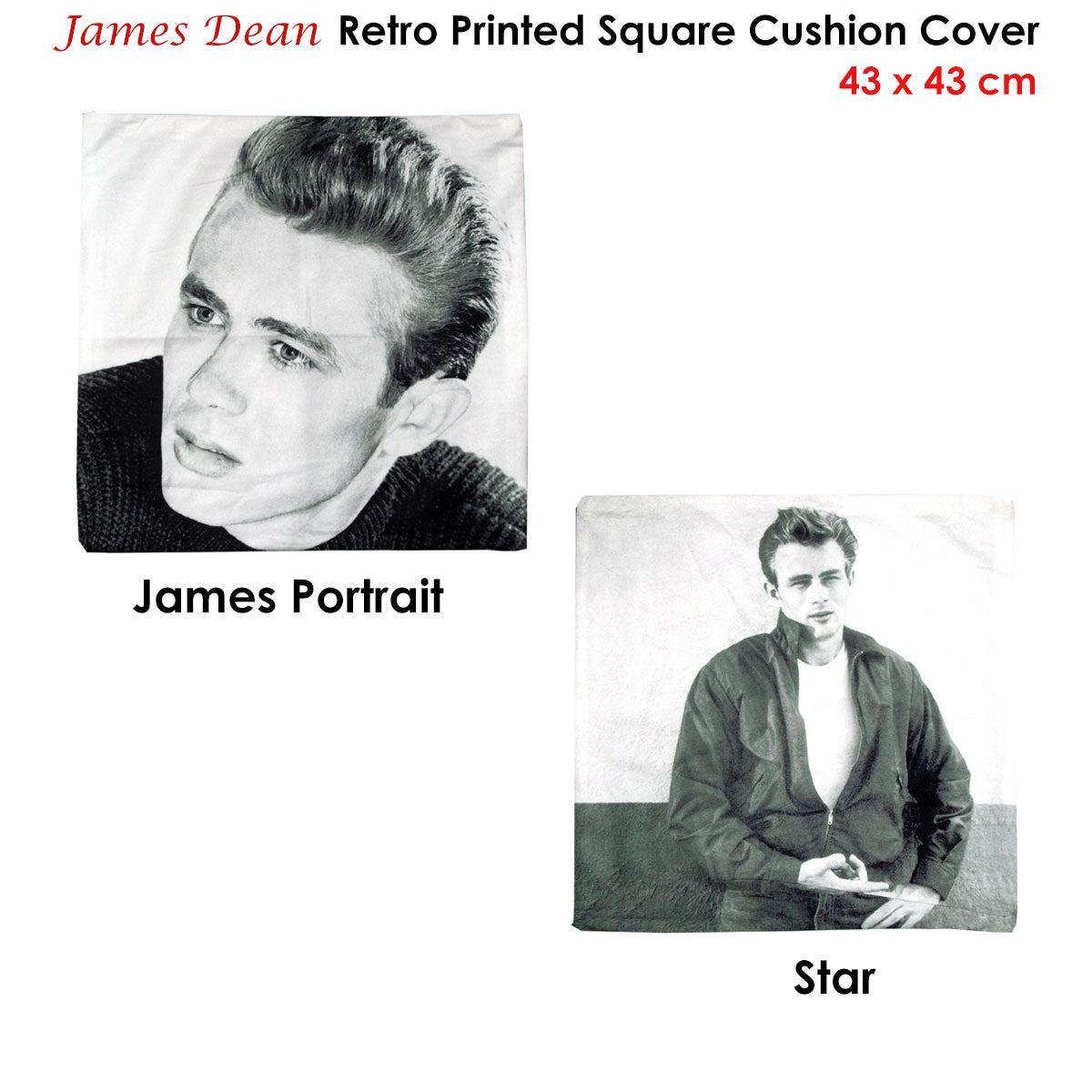 james-dean-star-square-cushion-cover www.mallsonline.com.au