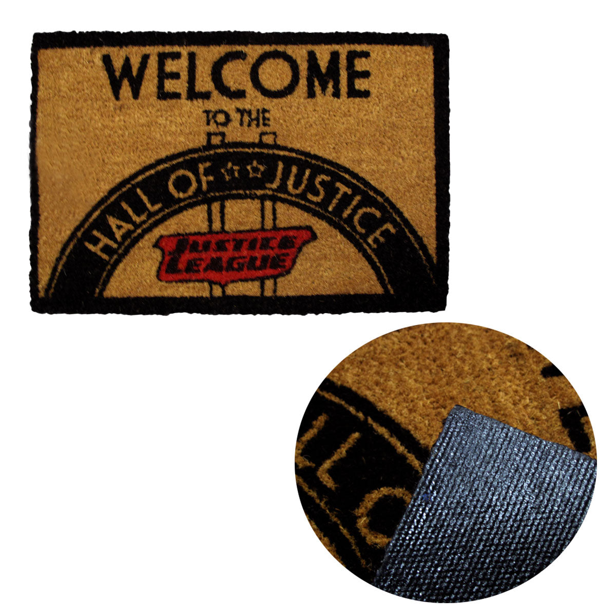 dc-comics-coir-door-mat-hall-of-justice www.mallsonline.com.au