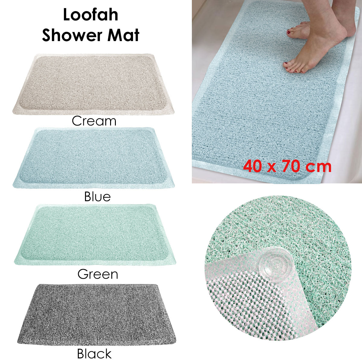 loofah-shower-mat-black at www.mallsonline.com.au