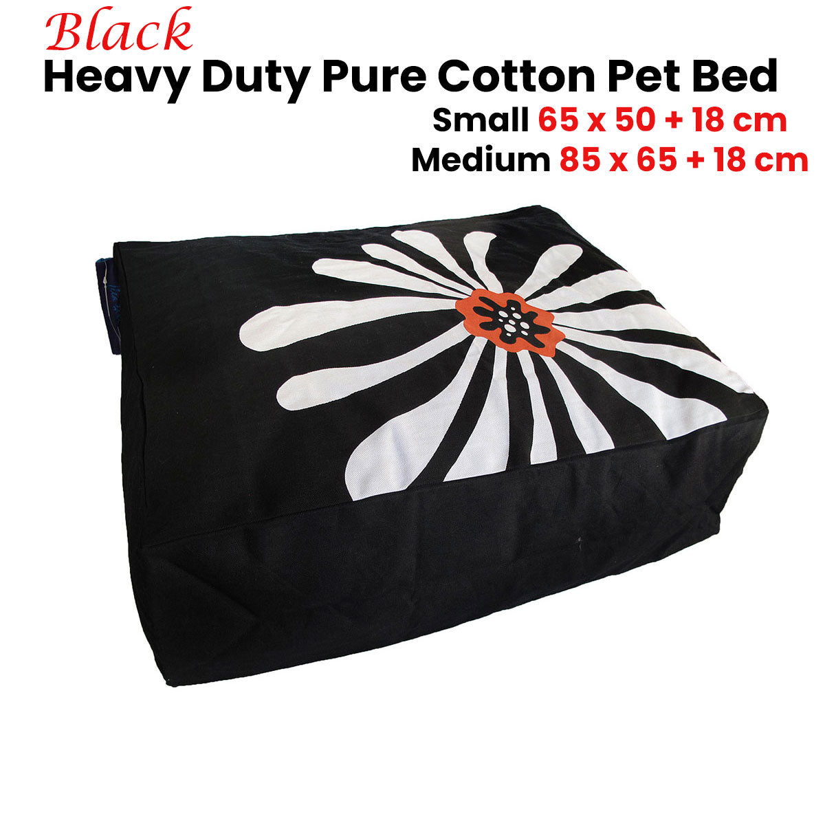 heavy-duty-pure-cotton-pet-dog-bed-cover-small-black www.mallsonline.com.au