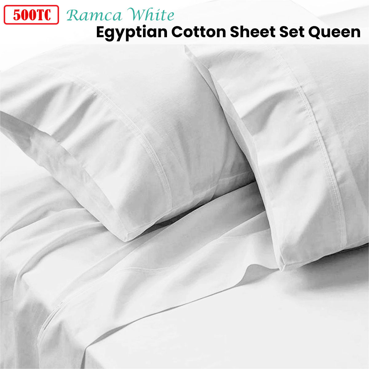 500tc-ramca-white-egyptian-cotton-sheet-set-queen www.mallsonline.com.au