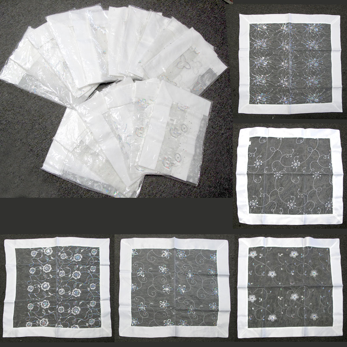 white-sequined-organza-glitter-table-cloth-topper-90-x-90-cm www.mallsonline.com.au