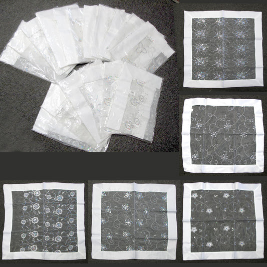 white-sequined-organza-glitter-table-cloth-topper-90-x-90-cm www.mallsonline.com.au