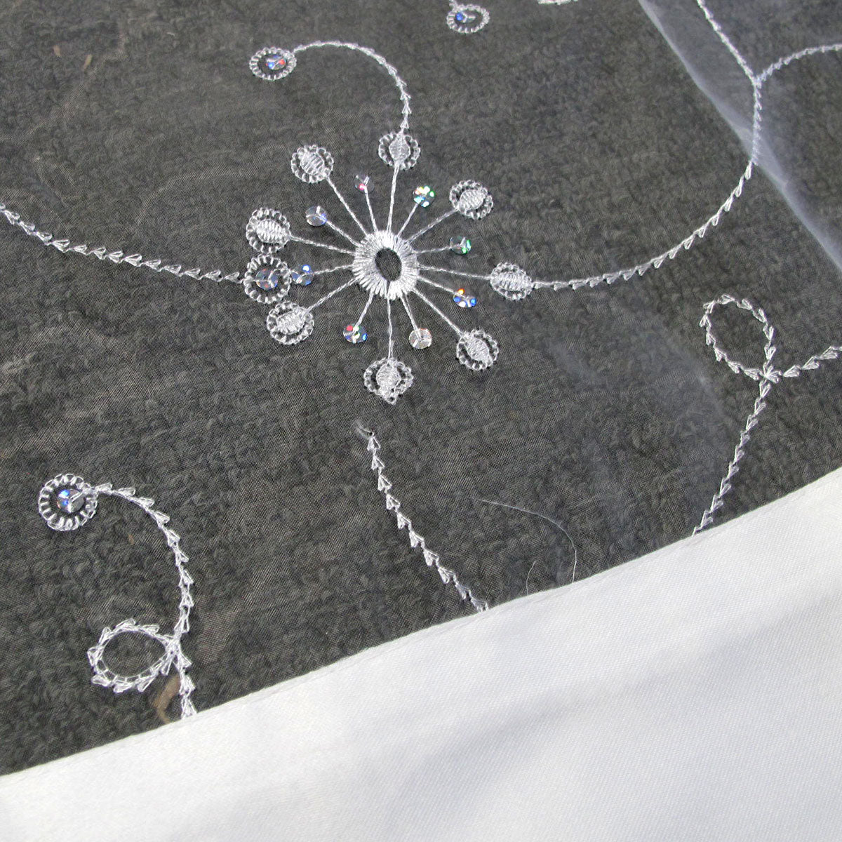white-sequined-organza-glitter-table-cloth-topper-90-x-90-cm www.mallsonline.com.au