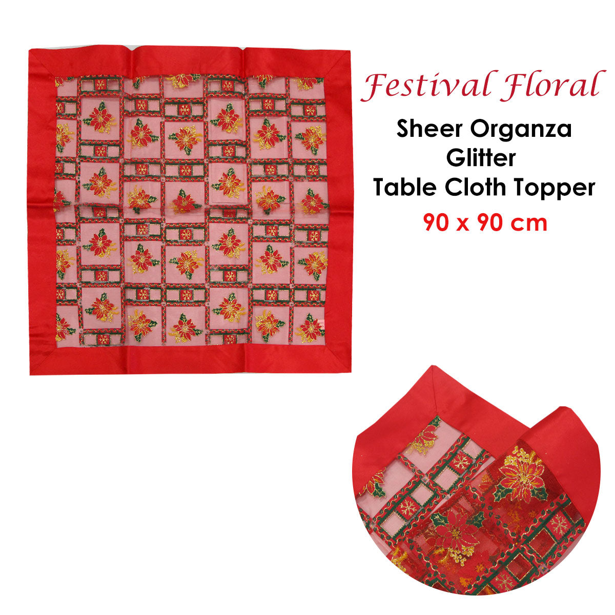 christmas-red-festival-floral-sheer-organza-glitter-table-cloth-topper-90-x-90-cm www.mallsonline.com.au
